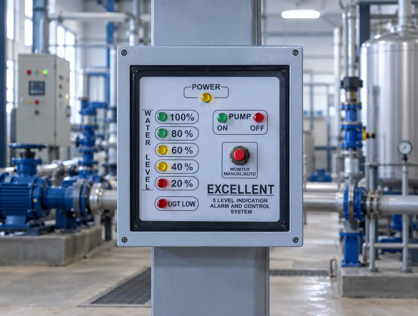 5 Level Indication Alarm Control Panel